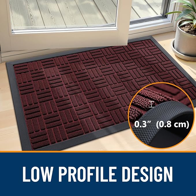 OLANLY Front Door Mat Outside Entrance 71x23, Heavy Duty Sturdy Natural Rubber - Image 5