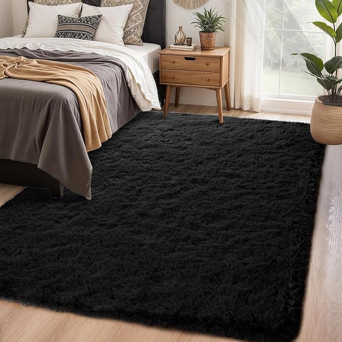 Chicrug Soft Area Rugs for Bedroom Living Room Plush Fluffy Rug 4x6 Feet - Image 4
