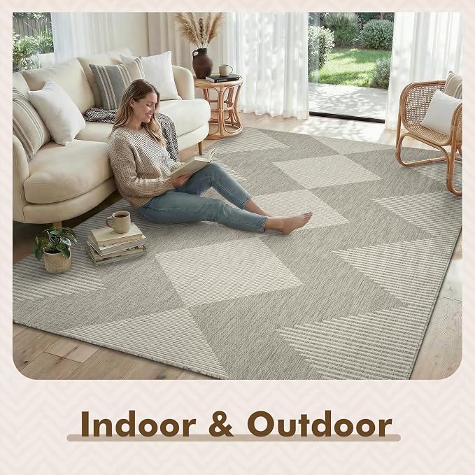 MontVoo-Outdoor Rug Carpet Patio Rug 5x7 ft Polypropylene Indoor Outdoor Rugs - Image 3