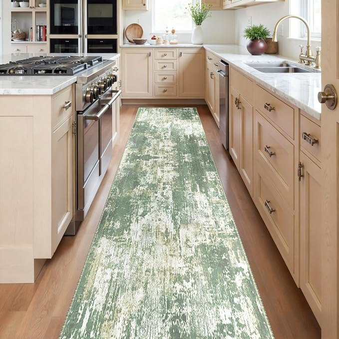 RELEANY Washable Area Rugs 2'x10' Non-Slip Modern Abstract Soft - Image 2