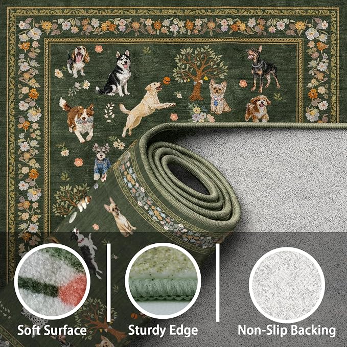 Runner Rug for Hallways Kitchen Rug 2x8, Non Slip Washable Dogs Rugs - Image 9