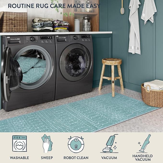 Lahome Moroccan Entry Rugs for Inside House 2x3 Non-Slip Washable Front Indoor - Image 2