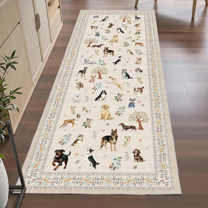 Dog Runner Rug for Entryway, 2x5 Washable Kitchen Mat Ultra-Thin Soft, Non-Slip - Image 3
