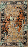 Moynesa Tiger Washable Rugs, 3x5 Entry Area Rugs, Non Slip Vintage Soft Living by Moynesa