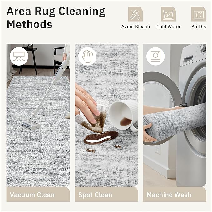 Soalmost Runner Rug 3x6 Washable Non-Slip Kitchen Runner Rugs - Image 9