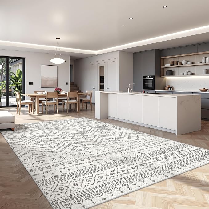 Miukiki 7x9 Area Rug for Living Room Moroccan Washable Rugs Non Slip Indoor - Image 7