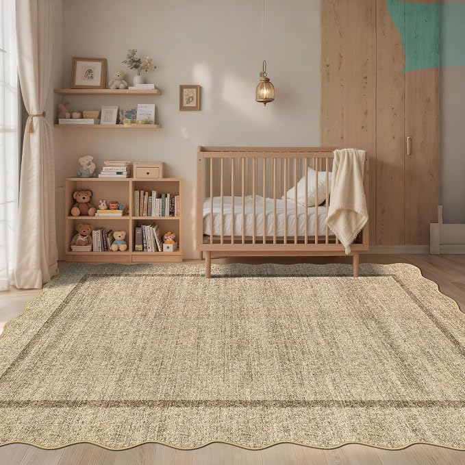GarveeHome Scalloped Area Rug 4x6 - Image 3