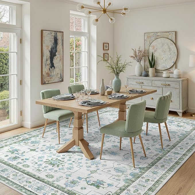DCX Green 5x7 Rug, Kid & Pet Friendly - Image 5