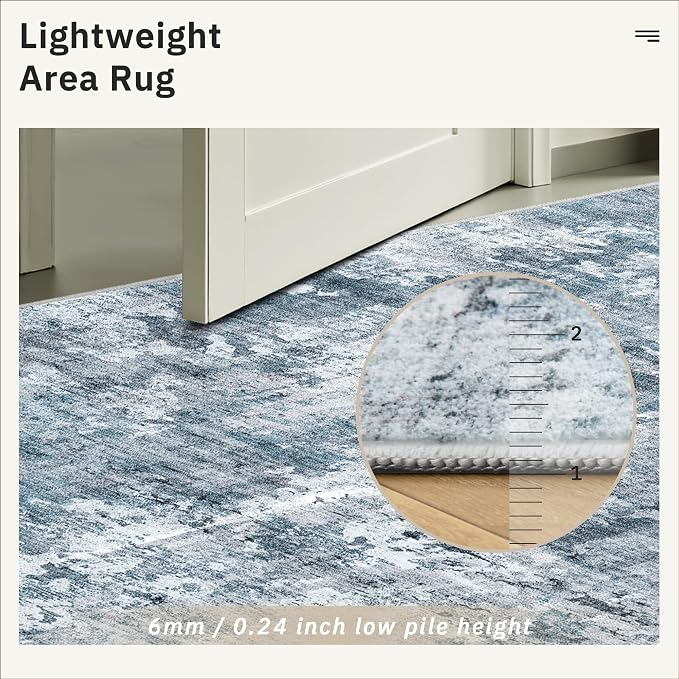 Soalmost 10x14 Area Rugs for Living Room, Non Slip Machine Washable Vintage Rugs - Image 7