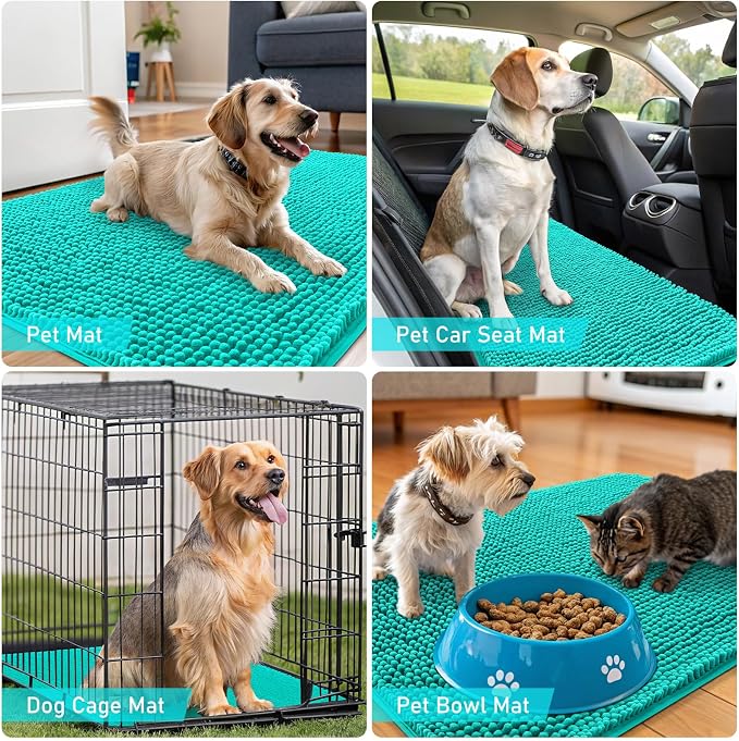 OLANLY Dog Door Mat for Muddy Paws 40x32, Absorbs Moisture and Dirt, Absorbent - Image 7