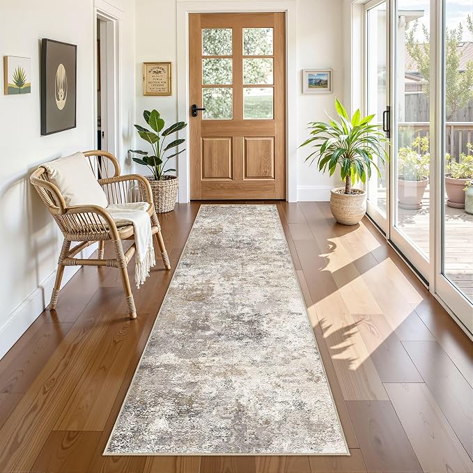 UERMEI 2x8 Washable Runner Rug for Hallway, Non Slip Low Pile Kitchen Carpet - Image 7