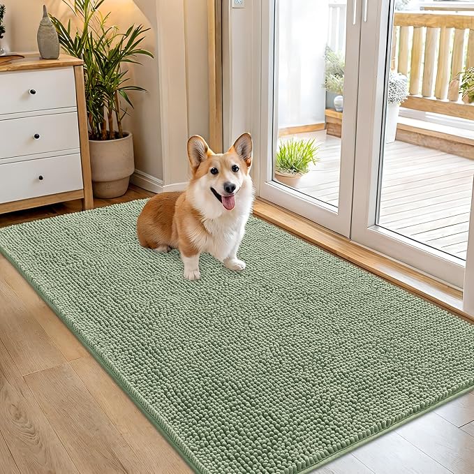OLANLY Dog Door Mat for Muddy Paws 54x32, Absorbs Moisture and Dirt, Absorbent by OLANLY