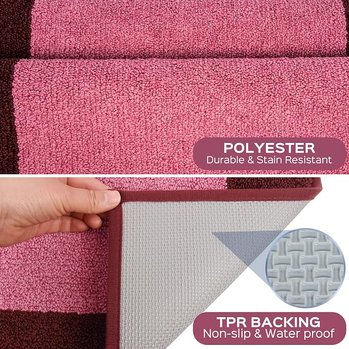 Machine Washable Runner Rugs Set of 2, Non Slip Kitchen Mats - Image 3