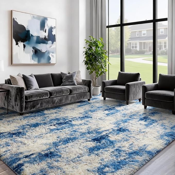 Ophanie 6x9 Blue and Gray Area Rugs - Image 3