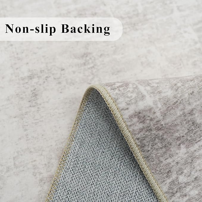 Washable 3x5 Kitchen Area Rug: Non-Slip Abstract Water-Resistant Entryway - Image 3