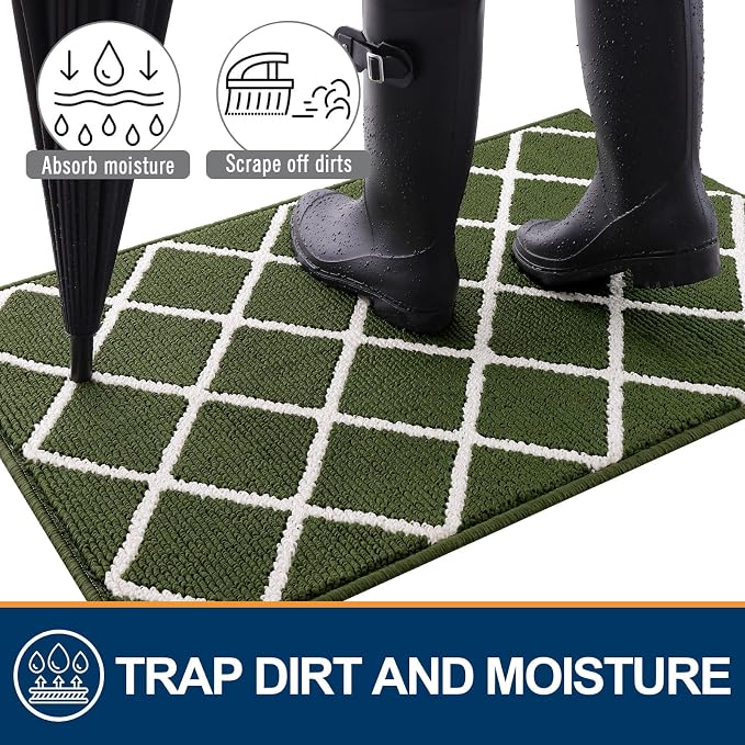Finchitty Indoor Door Mat, Dirt Resistant and Absorbent, Low-Profile, Washable - Image 2