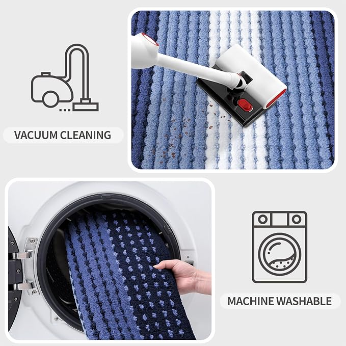 Kitinjoy Indoor Outdoor Door Mat, 30x17 Non-Slip Absorbent Dirt Trapper - Image 5
