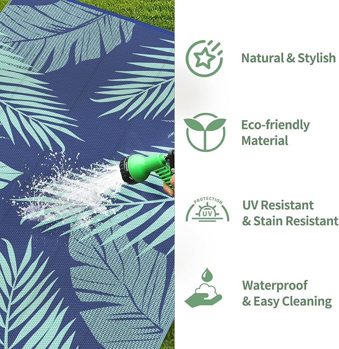 GENIMO Outdoor Rug 8' x 10' Waterproof - Image 6