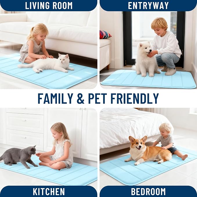 OLANLY Memory Foam Long Bathroom Rugs Runner 47x17, Super Soft Absorbent Bath - Image 9