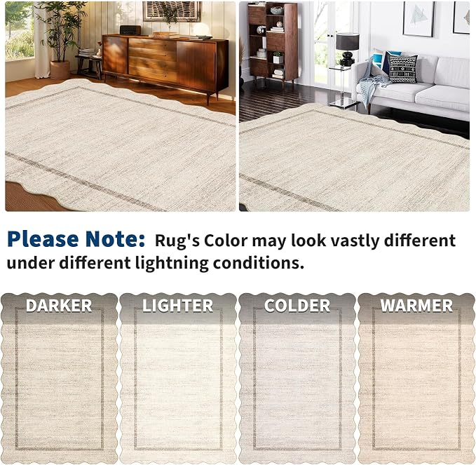 GarveeHome Scalloped Washable Rug, 2x3 Kitchen Rugs - Image 8