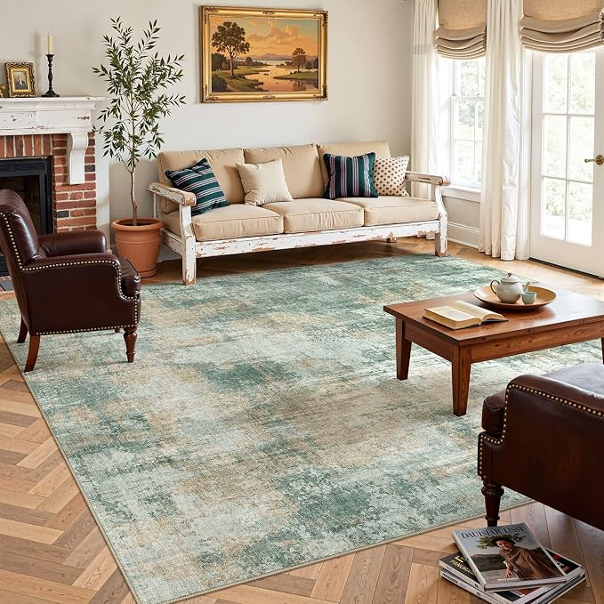 DMOYEST 9x12 Area Rug for Living Room, Washable & Non Slip Large Indoor Carpet - Image 4