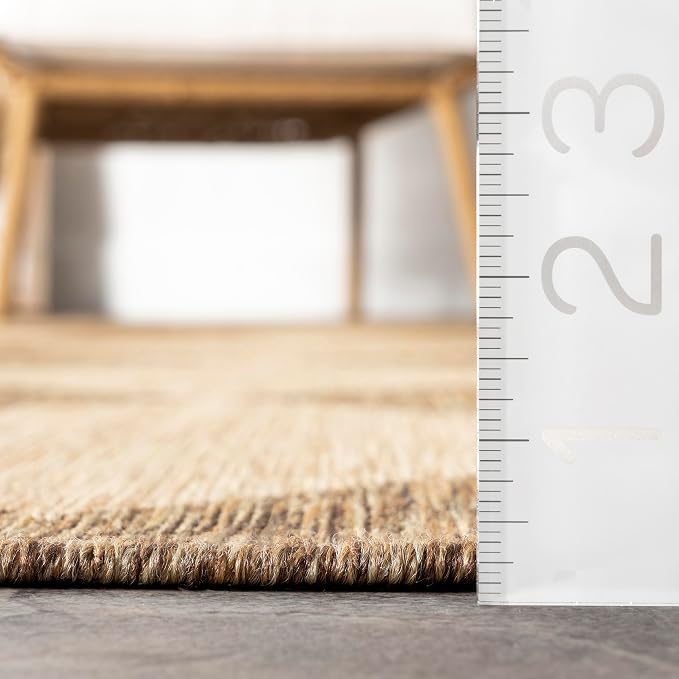 Nuloom Outdoor Performance Collection Sabina Brown/Ivory, High Traffic - Image 2
