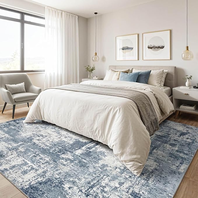 12x15 Area Rug Living Room: Washable Large Abstract Soft Rug Stain Resistant - Image 4