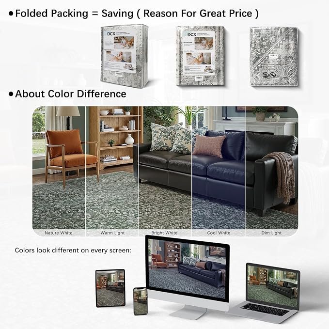 DCX 9x12 Neutral Rug, Kid & Pet Friendly - Image 3