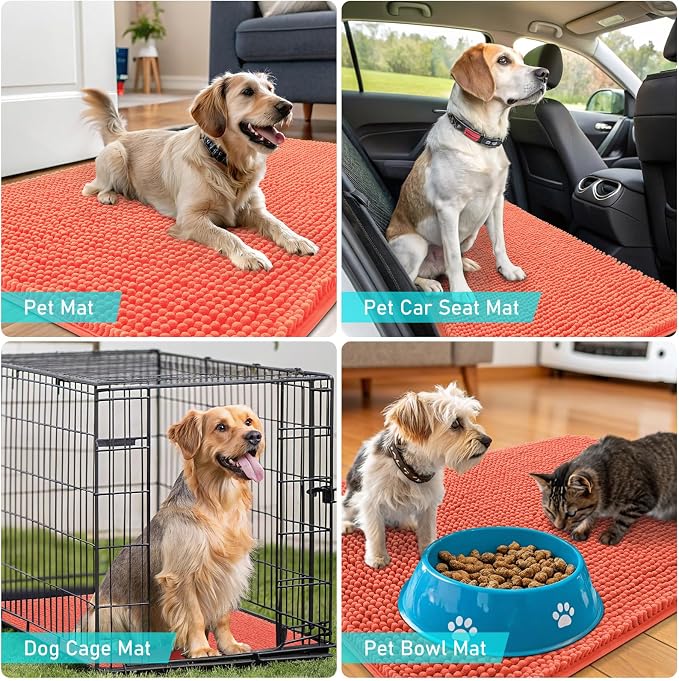 OLANLY Dog Door Mat for Muddy Paws 40x24, Absorbs Moisture and Dirt, Absorbent - Image 7
