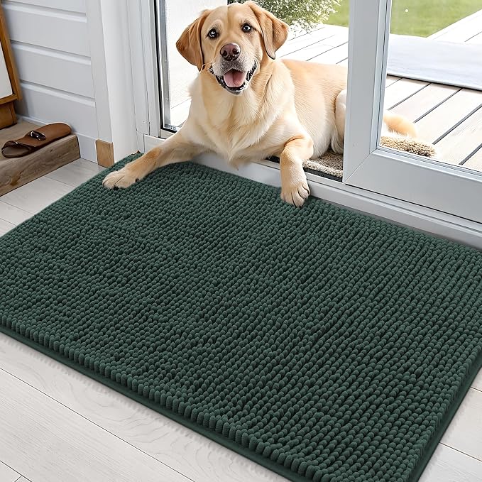 OLANLY Dog Door Mat for Muddy Paws 36x24, Absorbs Moisture and Dirt, Absorbent by OLANLY