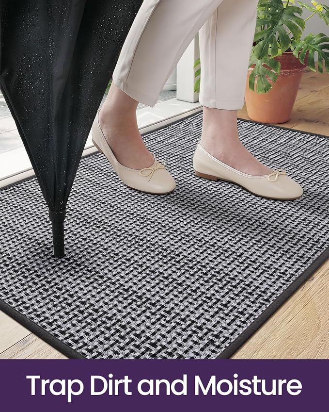 DEXI Ultra Thin Door Mat Indoor Entrance 32x48, Non Slip Rubber Backed Entryway - Image 7