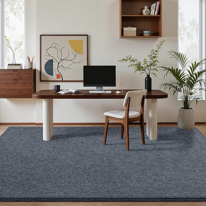 Pettop 4x6 Blue Grey Area Rugs for Living Room Bedroom, Thickened Memory-Foam - Image 4