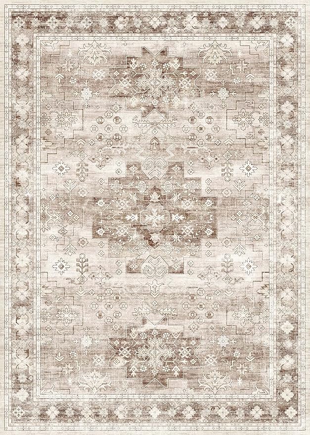 Washable Farmhouse Living Room Rug, 9x12 Area Rugs - Image 3