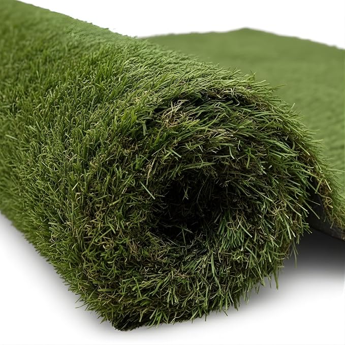Ottomanson Artificial Turf Natural 78" x 32', Realistic Grass Carpet by Ottomanson