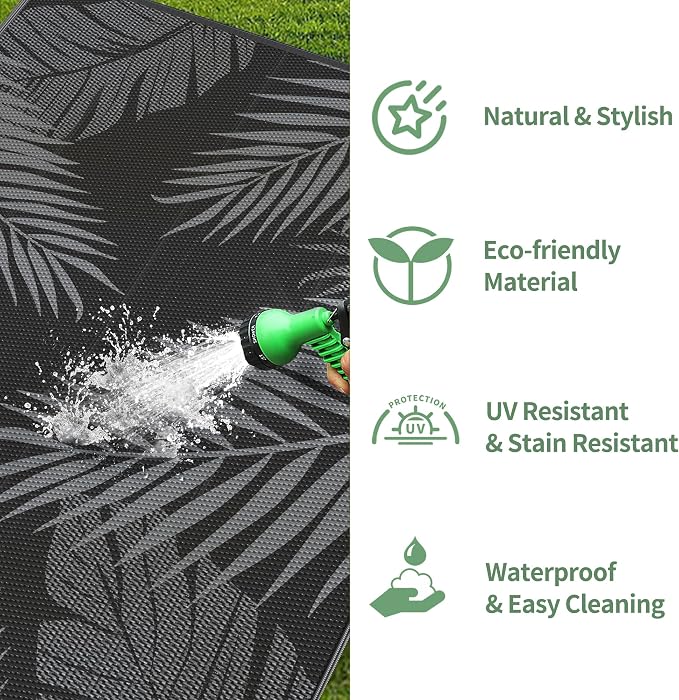 GENIMO Outdoor Rug 10' x 14' Waterproof - Image 6