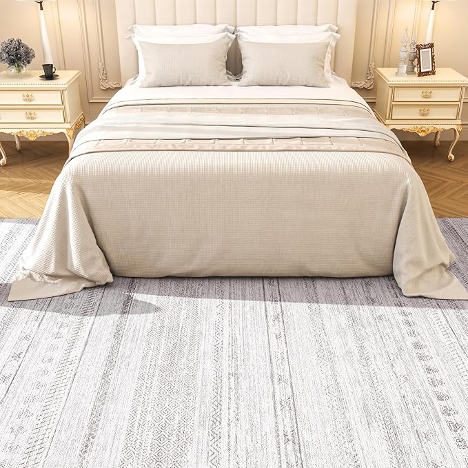 4x6 Area Rugs for Living Room Machine Washable Rug Distressed Indoor Carpet - Image 3