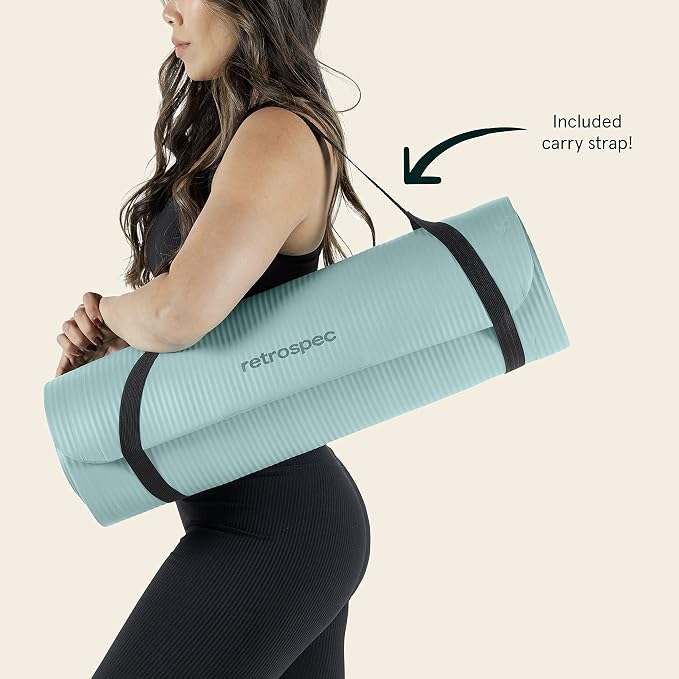 Retrospec Solana Yoga Mat 1" Thick w/Nylon Strap - Image 7