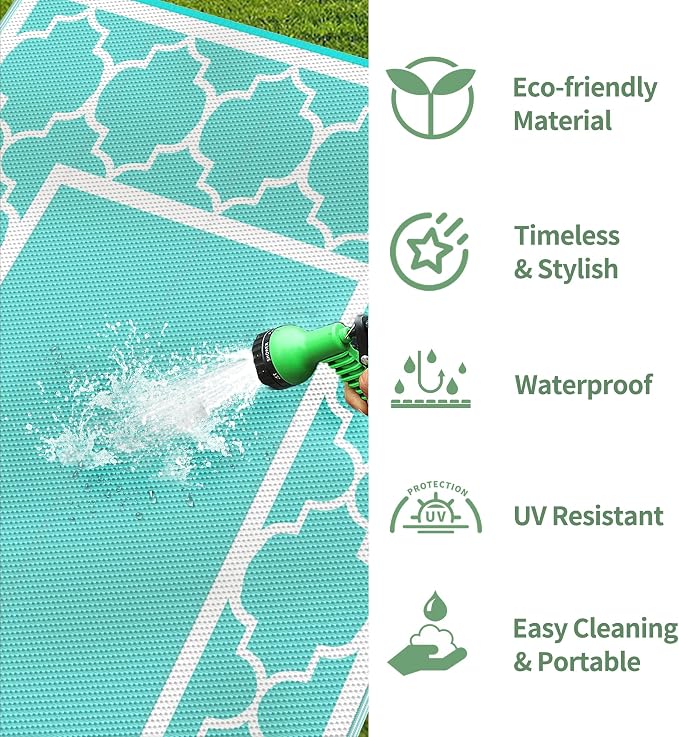GENIMO 5 ' x 8 ' Outdoor Rug for Patio Clearance, Waterproof Indoor Outdoor - Image 7