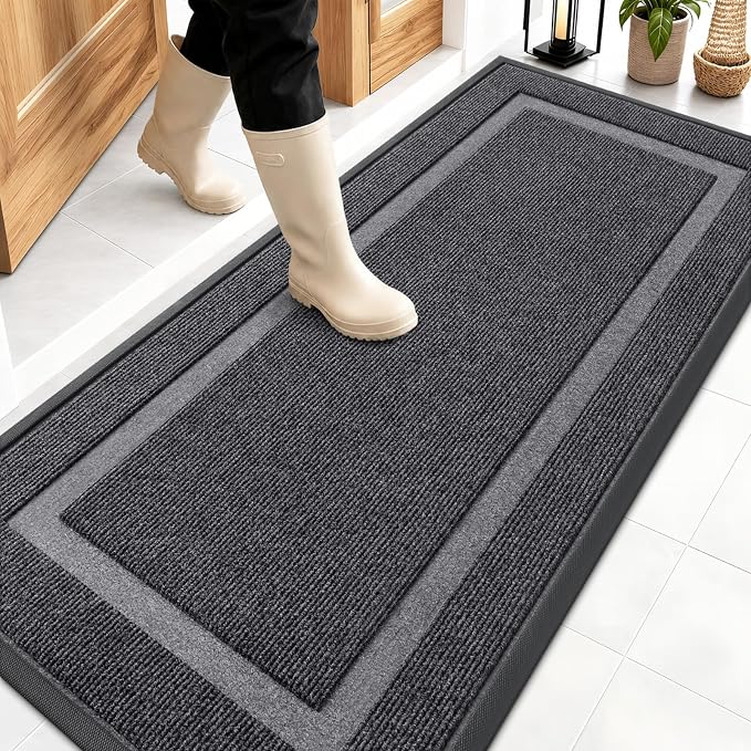OLANLY Front Door Mat Indoor Outdoor Entrance, Waterproof All-Season, by OLANLY