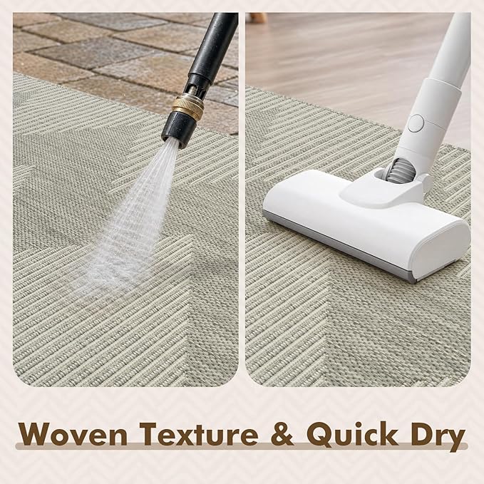 MontVoo-Outdoor Rug Carpet Patio Rug 8x10 Polypropylene Indoor Outdoor Rugs - Image 6