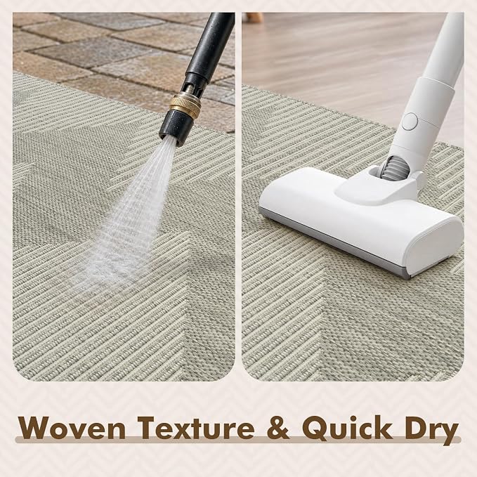 MontVoo-Outdoor Rug Carpet Patio Rug 5x7 ft Polypropylene Indoor Outdoor Rugs - Image 4