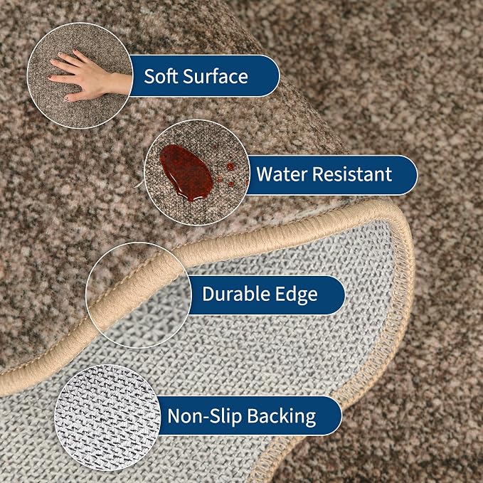 GarveeHome Scalloped Washable Rug 6x9 Area Rugs - Image 5