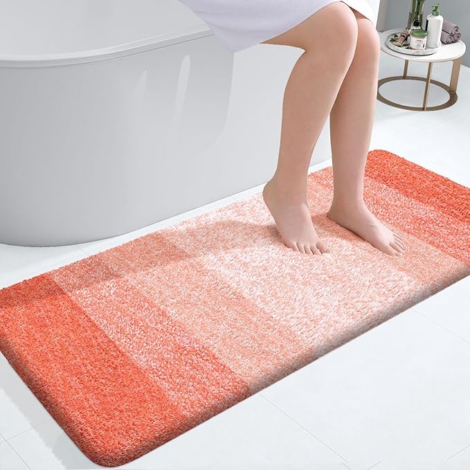 OLANLY Bathroom Runner Rugs Mat 47x20, Extra Soft Absorbent Microfiber Bath Rugs by OLANLY