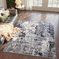 Rugcomf 4x6 Rug Washable Boho Soft Area Rug Abstract Pattern Non-Slip Faux Wool by Rugcomf