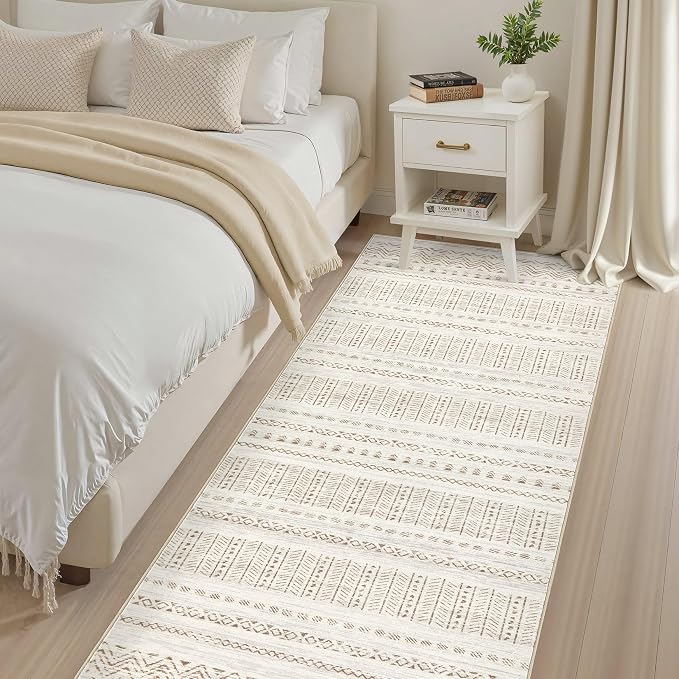 cotiled Hallway 3x10 Runner Rugs: Washable Boho Rugs - Image 4
