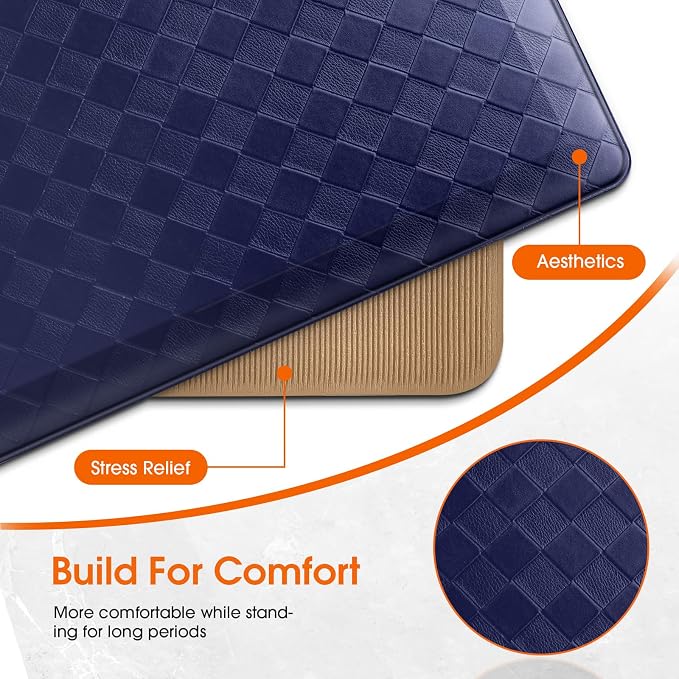 TranquilRelax 4/5 Inch Thick Anti-Fatigue Kitchen Mats 2Pcs, Cushioned Non-Slip - Image 6