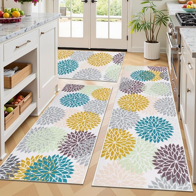 Ileading Boho Kitchen Rugs Sets 3 Piece by Ileading