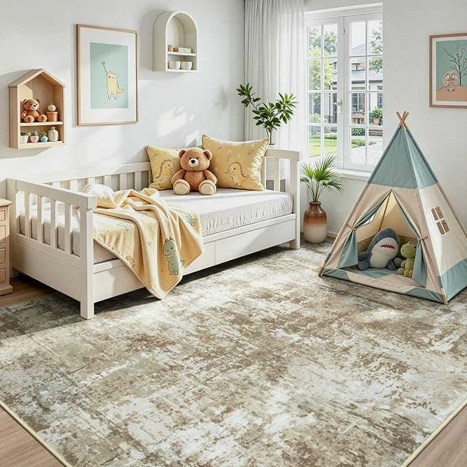 Rugflix 5x7 Area Rugs for Living Room, Washable Large Rug Stain-Resistant Low - Image 8