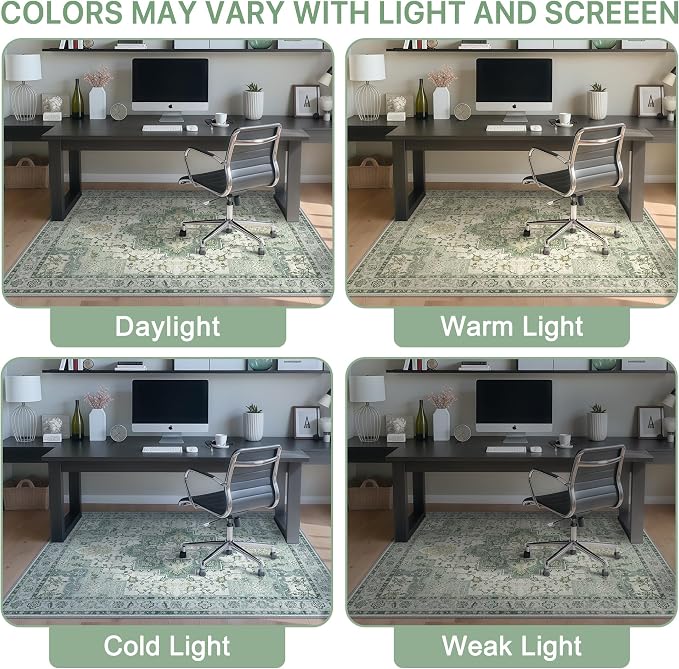 48"x72" Office Chair Mat for Hardwood Tile Floor, Under Desk Carpet Protector - Image 6
