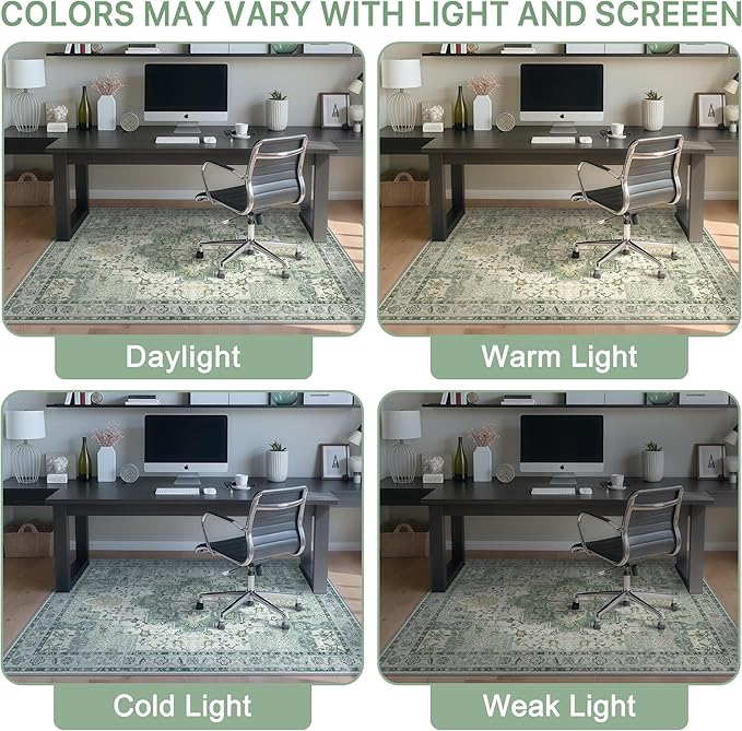 48"x60" Office Chair Mat for Hardwood Tile Floor, Under Desk Carpet Protector - Image 6